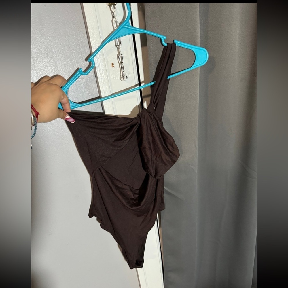 Size medium brown bodysuit